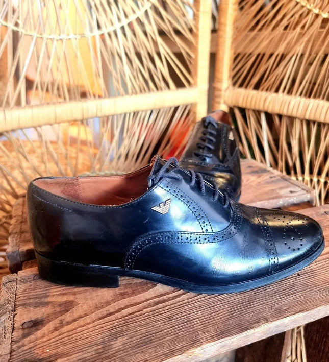 Vintage 80s Armani Brogue Shoes - Yatva