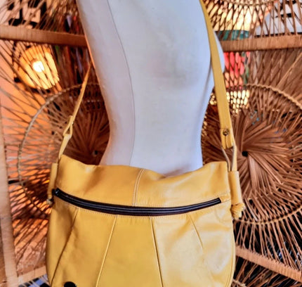 Vintage 80's Asko By Dedszzz Leather Shoulder Bag - Yatva