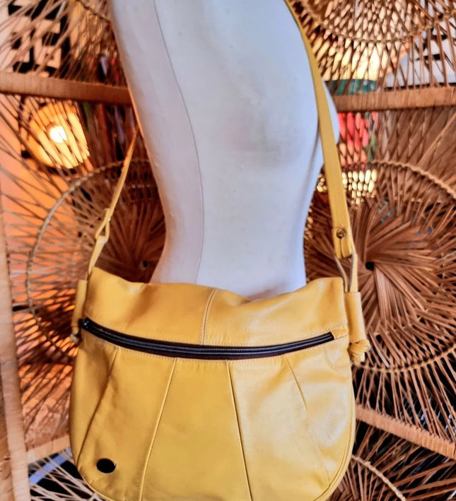 Vintage 80's Asko By Dedszzz Leather Shoulder Bag - Yatva