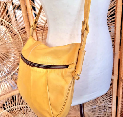 Vintage 80's Asko By Dedszzz Leather Shoulder Bag - Yatva