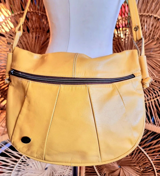 Vintage 80's Asko By Dedszzz Leather Shoulder Bag - Yatva
