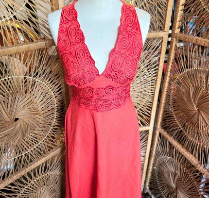 Vintage 80s Auit Maxi Dress - Yatva
