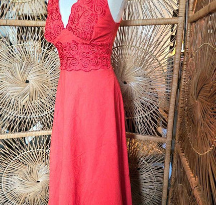 Vintage 80s Auit Maxi Dress - Yatva