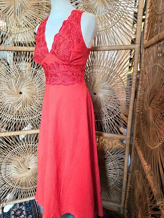 Vintage 80s Auit Maxi Dress - Yatva