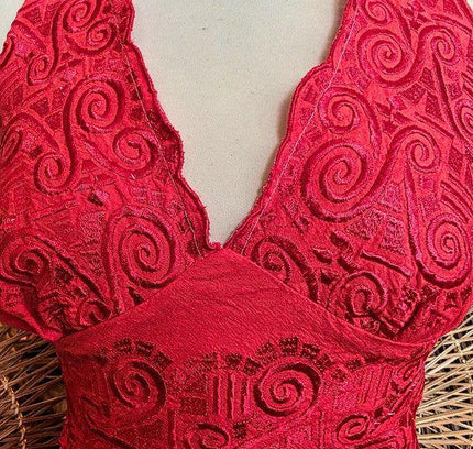 Vintage 80s Auit Maxi Dress - Yatva