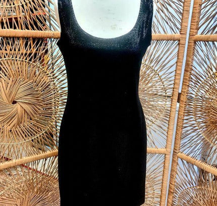 Vintage 80s Bandolera Glitter Skater Dress - Yatva