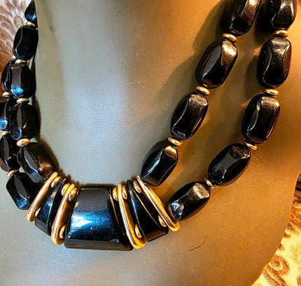 Vintage 80's Bead Necklace - Yatva