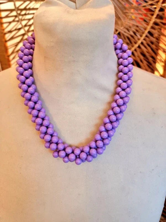 Vintage 80's Bead Necklace - Yatva