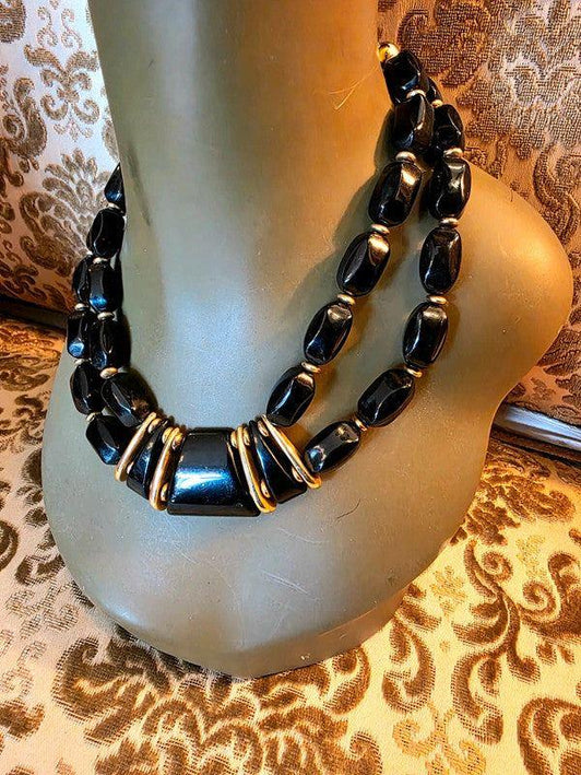 Vintage 80's Bead Necklace - Yatva