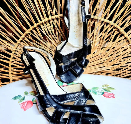 Vintage 80s Bella Cara Slingback Shoes - Yatva