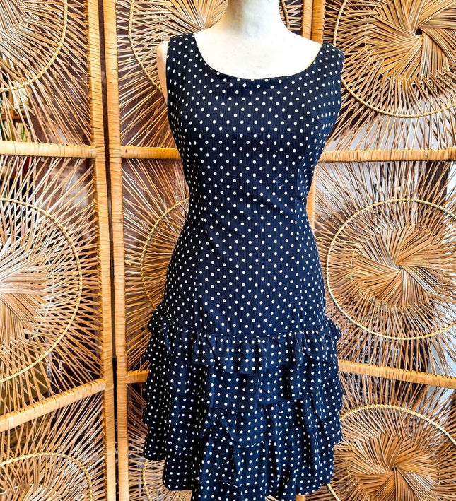 Vintage 80's Betty Barclay Polka dot Dress - Yatva
