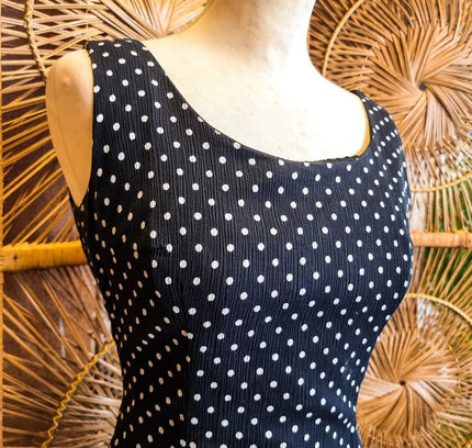 Vintage 80's Betty Barclay Polka dot Dress - Yatva