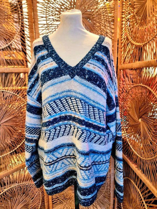 Vintage 80's Blue Seven Sweater - Yatva