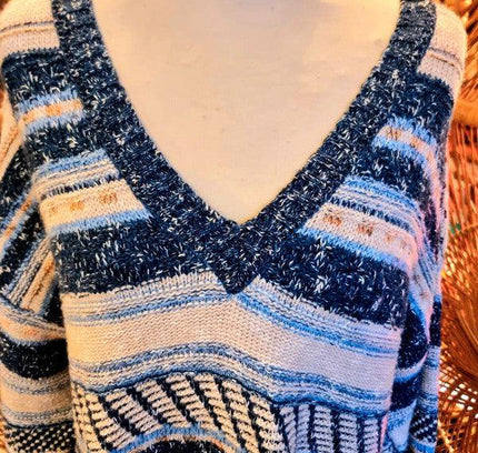 Vintage 80's Blue Seven Sweater - Yatva
