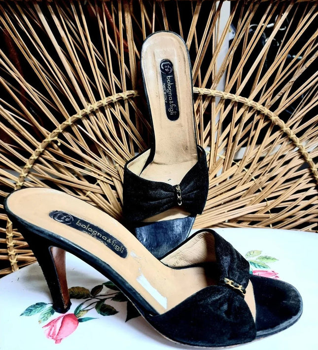 Vintage 80s Bologna & Figli Heel Sandals - Yatva