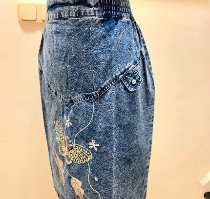 Vintage 80's Brand New Deadstock Denim Skirt - Yatva