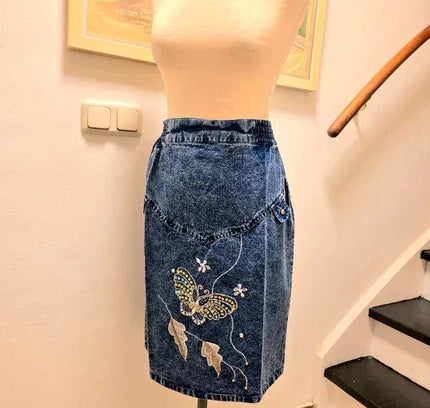 Vintage 80's Brand New Deadstock Denim Skirt - Yatva