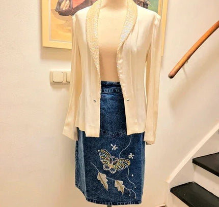 Vintage 80's Brand New Deadstock Denim Skirt - Yatva