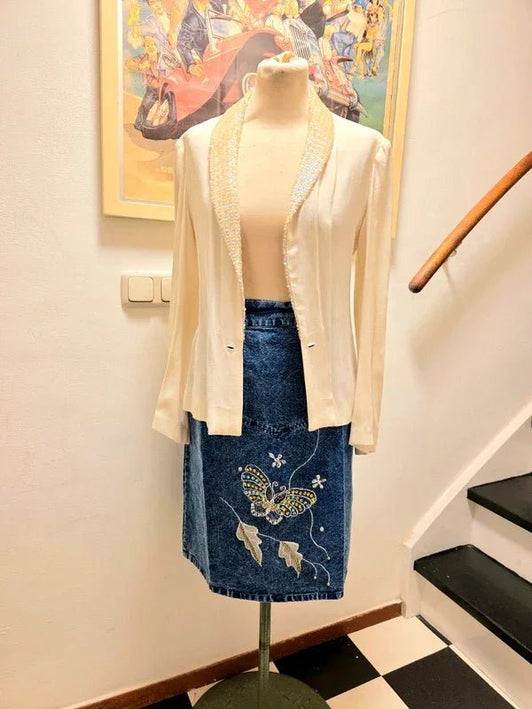 Vintage 80's Brand New Deadstock Denim Skirt - Yatva