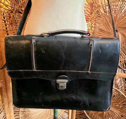 Vintage 80's Briefcase / Laptop Shoulder bag - Yatva