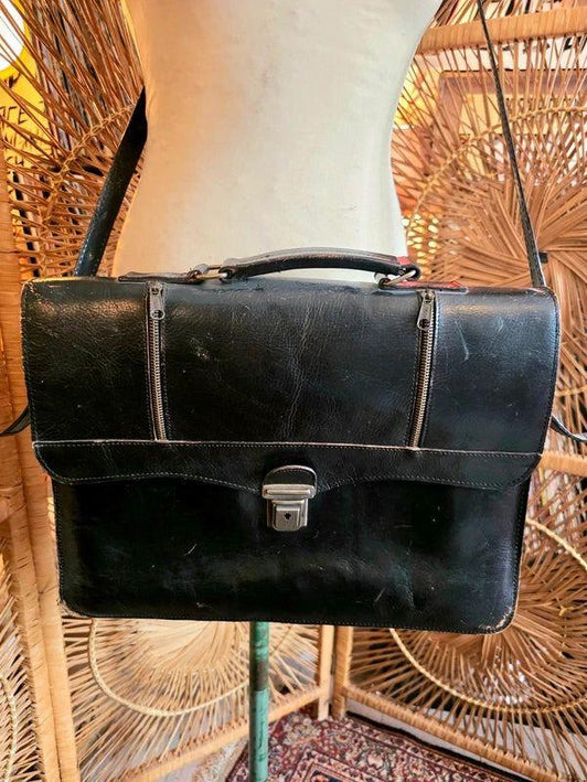 Vintage 80's Briefcase / Laptop Shoulder bag - Yatva