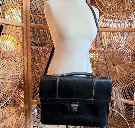 Vintage 80's Briefcase / Laptop Shoulder bag - Yatva