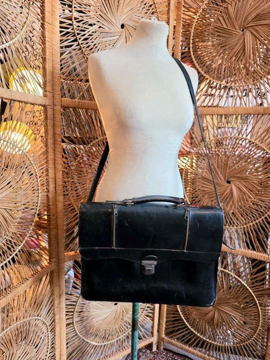 Vintage 80's Briefcase / Laptop Shoulder bag - Yatva