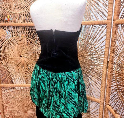 Vintage 80s Bustier Puffball Dress - Yatva
