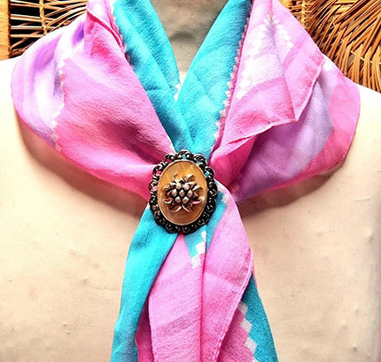 Vintage 80's Carine Square Scarf - Yatva