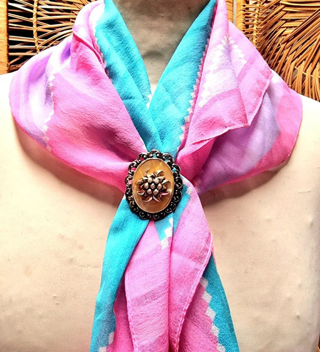Vintage 80's Carine Square Scarf - Yatva