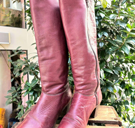 Vintage 80´s Cherry Boutique Leather Boots - Yatva
