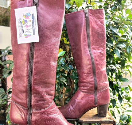 Vintage 80´s Cherry Boutique Leather Boots - Yatva