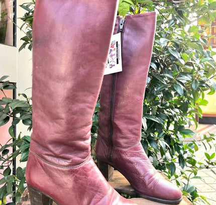 Vintage 80´s Cherry Boutique Leather Boots - Yatva