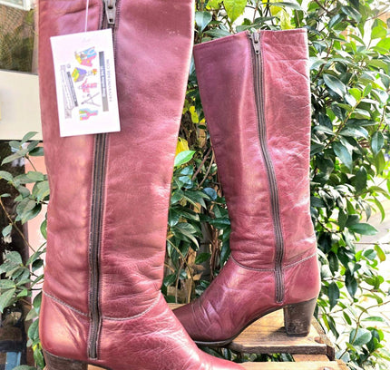 Vintage 80´s Cherry Boutique Leather Boots - Yatva