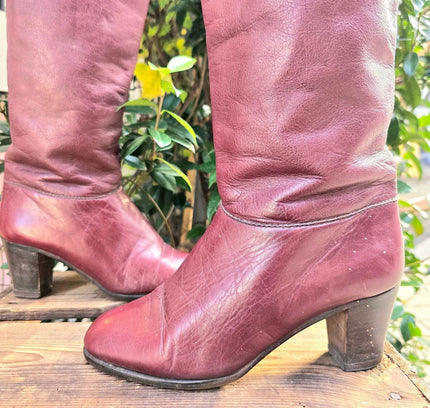 Vintage 80´s Cherry Boutique Leather Boots - Yatva