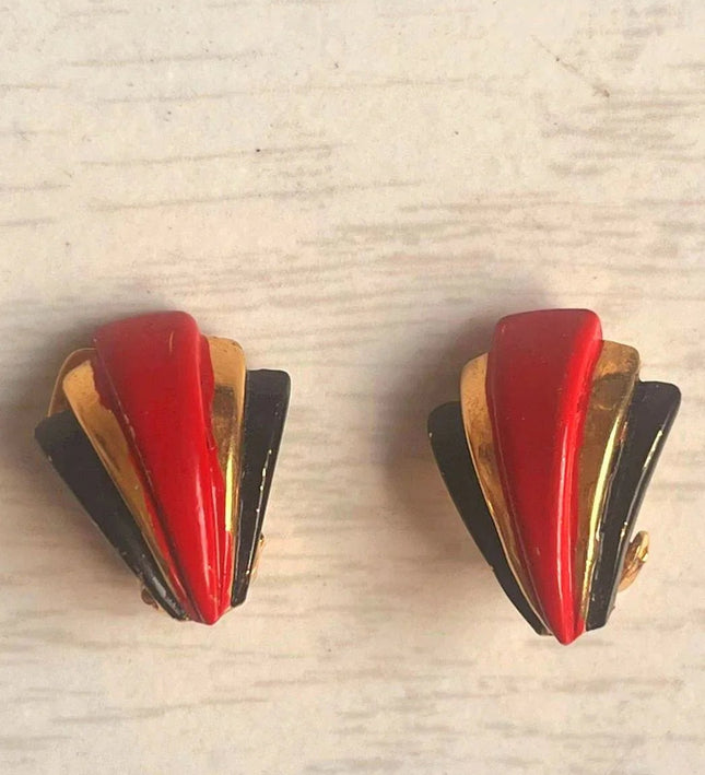 Vintage 80's Clip - Ons Earrings - Yatva
