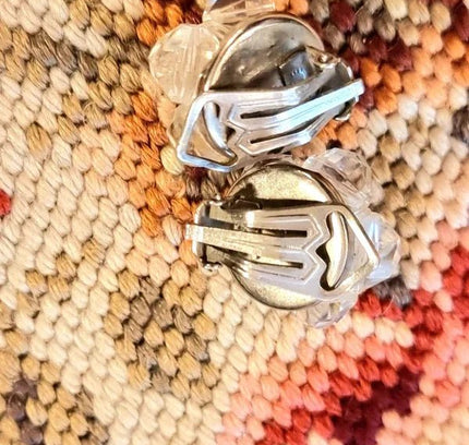 Vintage 80's Cluster Clip - On Earrings - Yatva