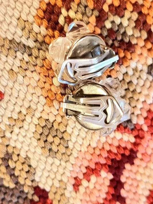 Vintage 80's Cluster Clip - On Earrings - Yatva