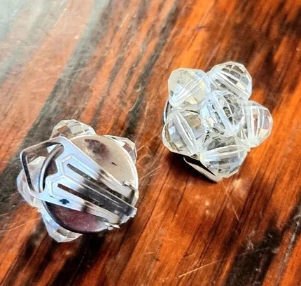 Vintage 80's Cluster Clip - On Earrings - Yatva