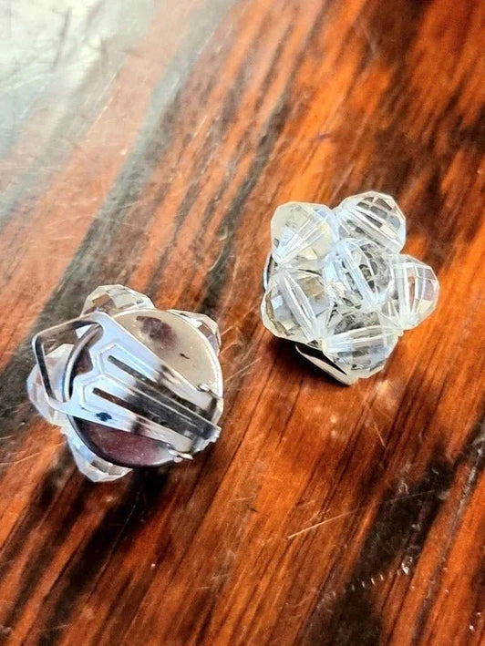 Vintage 80's Cluster Clip - On Earrings - Yatva