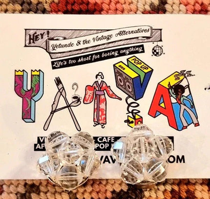 Vintage 80's Cluster Clip - On Earrings - Yatva
