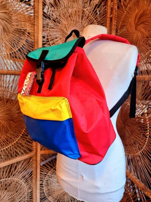 Vintage 80's Colorblock Backpack - Yatva