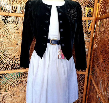 Vintage 80s Cotton/Linnen Handmade Dress - Yatva