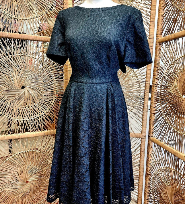 Vintage 80's Crèation Chou Chou Lace Dress - Yatva