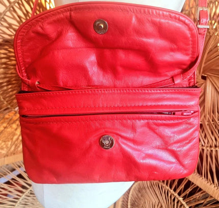 Vintage 80's Creation Gabrielle Leather Shoulder Bag - Yatva