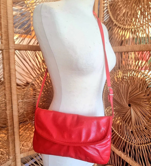 Vintage 80's Creation Gabrielle Leather Shoulder Bag - Yatva