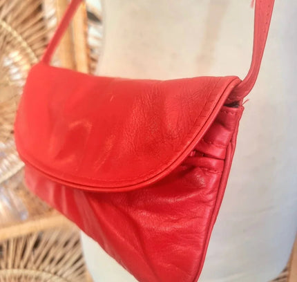 Vintage 80's Creation Gabrielle Leather Shoulder Bag - Yatva