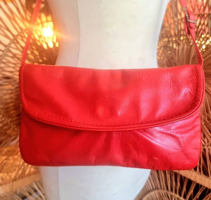 Vintage 80's Creation Gabrielle Leather Shoulder Bag - Yatva