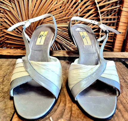 Vintage 80s Creazioni Slingback Shoes - Yatva