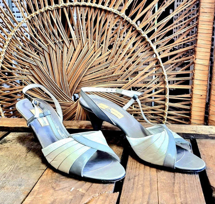 Vintage 80s Creazioni Slingback Shoes - Yatva